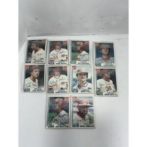 1982 TOPPS COKE COCA-COLA Lot Of 10 Cards CINCINNATI REDS Players Lot #1